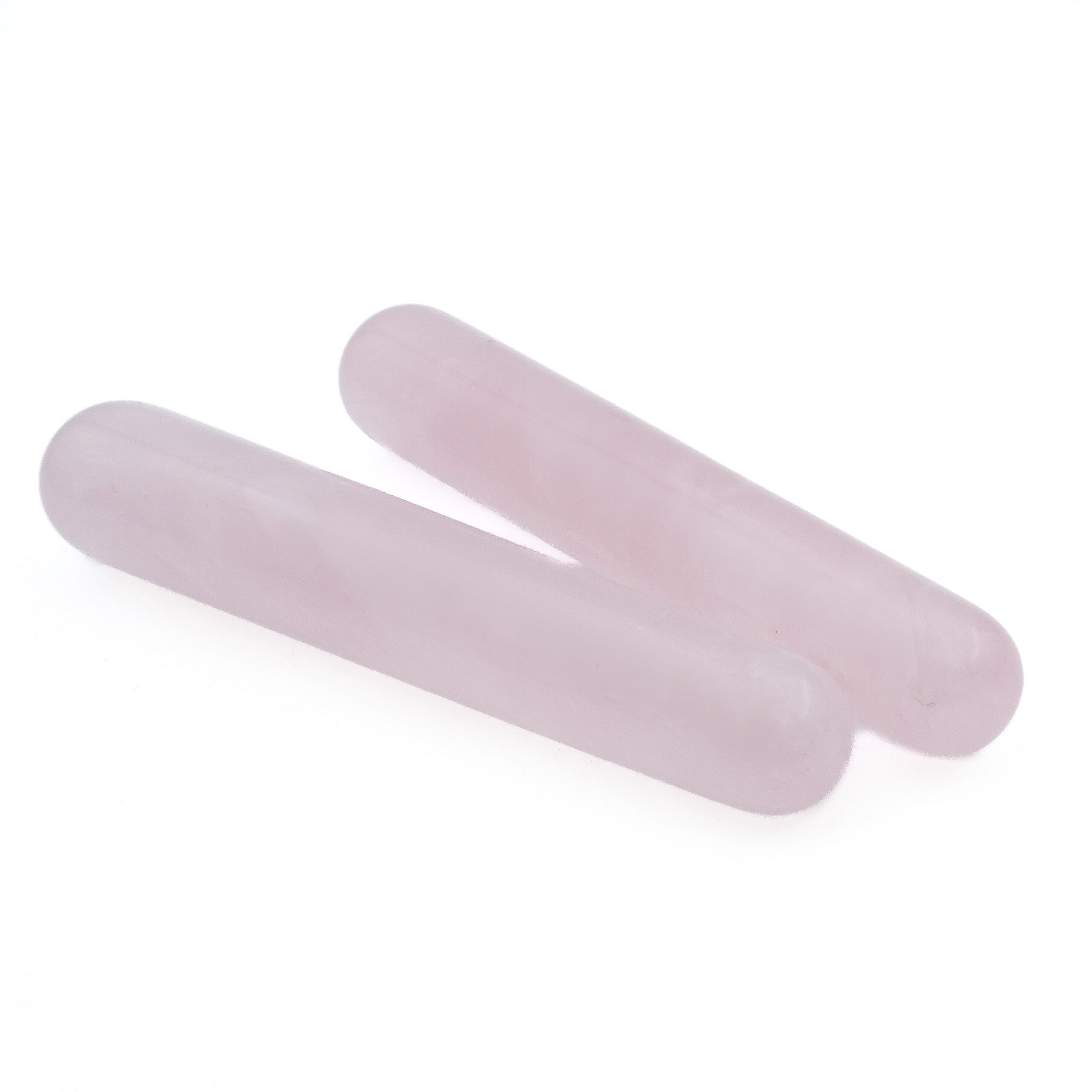 Bâton de Massage en Quartz Rose – Douceur, détente et harmonie du cœur