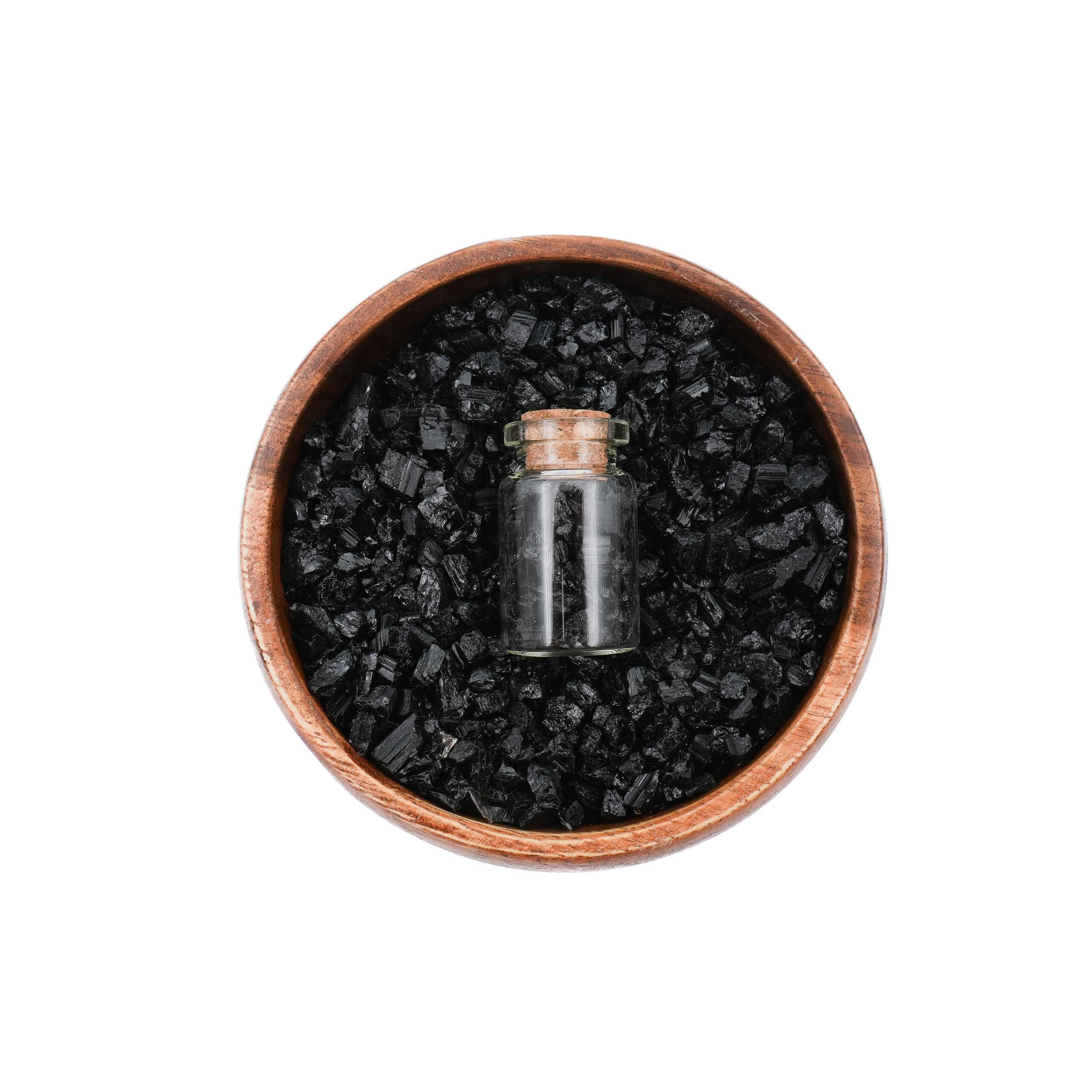 Bouteille Chips Tourmaline Noire – Protection, ancrage et stabilité énergétique
